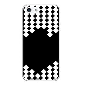 Чехол для iPhone 5/5S матовый с принтом Шахматная клетка , Силикон | Область печати: задняя сторона чехла, без боковых панелей | Тематика изображения на принте: abstract | abstraction | block | tessera | абстракция | клетка | кубики | текстура
