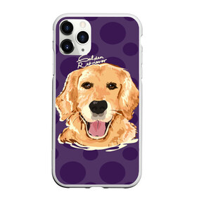 Чехол для iPhone 11 Pro матовый с принтом Золотистый ретривер , Силикон |  | animal | dog | golden retriever | pet | puppy | арт | голден ретривер | животные | пес | собаки