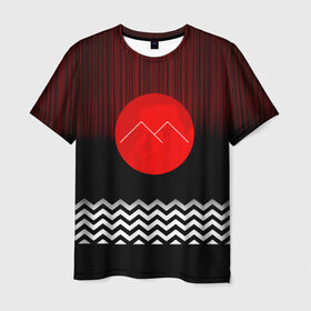 Мужская футболка 3D с принтом Twin Peaks , 100% полиэфир | прямой крой, круглый вырез горловины, длина до линии бедер | герои | детектив | драма | знаки | кино | сериал | сериаломан | серия | символы | твин пикс | третий сезон | фильм