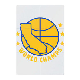 Магнитный плакат 2Х3 с принтом Golden State - World Champs , Полимерный материал с магнитным слоем | 6 деталей размером 9*9 см | баскетбол | нба