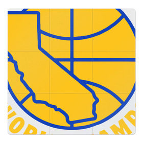 Магнитный плакат 3Х3 с принтом Golden State - World Champs , Полимерный материал с магнитным слоем | 9 деталей размером 9*9 см | баскетбол | нба