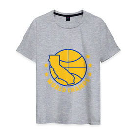 Мужская футболка хлопок с принтом Golden State - World Champs , 100% хлопок | прямой крой, круглый вырез горловины, длина до линии бедер, слегка спущенное плечо. | баскетбол | нба