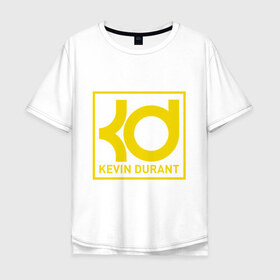 Мужская футболка хлопок Oversize с принтом Kevin Durant , 100% хлопок | свободный крой, круглый ворот, “спинка” длиннее передней части | Тематика изображения на принте: 