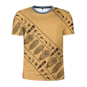 Мужская футболка 3D спортивная с принтом Tribal , 100% полиэстер с улучшенными характеристиками | приталенный силуэт, круглая горловина, широкие плечи, сужается к линии бедра | african | ethnic | tribal | африка | африканский | оранжевый | трайбал | узор | черный | этно
