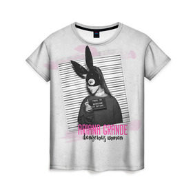 Женская футболка 3D с принтом Ariana Grande , 100% полиэфир ( синтетическое хлопкоподобное полотно) | прямой крой, круглый вырез горловины, длина до линии бедер | Тематика изображения на принте: ariana grande
