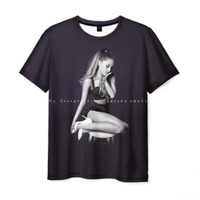 Мужская футболка 3D с принтом Ariana Grande , 100% полиэфир | прямой крой, круглый вырез горловины, длина до линии бедер | ariana grande