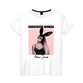 Женская футболка хлопок с принтом Ariana Grande , 100% хлопок | прямой крой, круглый вырез горловины, длина до линии бедер, слегка спущенное плечо | ariana grande
