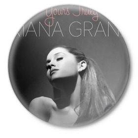 Значок с принтом Ariana Grande ,  металл | круглая форма, металлическая застежка в виде булавки | Тематика изображения на принте: ariana grande