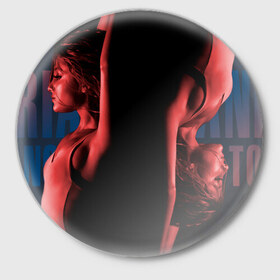 Значок с принтом Ariana Grande ,  металл | круглая форма, металлическая застежка в виде булавки | Тематика изображения на принте: 