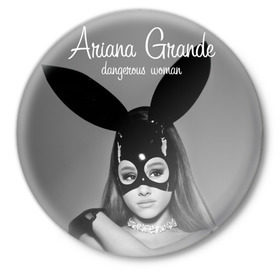 Значок с принтом Ariana Grande ,  металл | круглая форма, металлическая застежка в виде булавки | Тематика изображения на принте: ariana grande