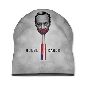 Шапка 3D с принтом House of Cards , 100% полиэстер | универсальный размер, печать по всей поверхности изделия | house of cards | карточный домик | кевин спейси | сериалы