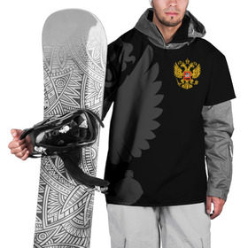 Накидка на куртку 3D с принтом Russia - Black collection , 100% полиэстер |  | Тематика изображения на принте: 0x000000123 | black collection | russia | россия