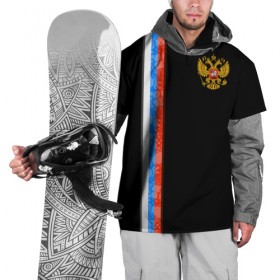 Накидка на куртку 3D с принтом Russia - Black collection , 100% полиэстер |  | 
