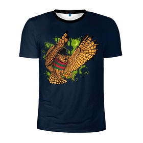Мужская футболка 3D спортивная с принтом Сова - Фредди Крюгер , 100% полиэстер с улучшенными характеристиками | приталенный силуэт, круглая горловина, широкие плечи, сужается к линии бедра | bird | freddy krueger | owl | когти | лапа | луна | ночь | пернатые | птица | сова
