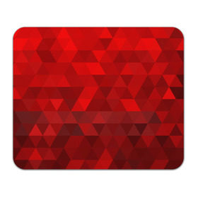 Коврик прямоугольный с принтом Red pattern , натуральный каучук | размер 230 х 185 мм; запечатка лицевой стороны | геометрия | красный | треугольники
