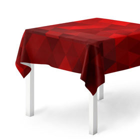 Скатерть 3D с принтом Red pattern , 100% полиэстер (ткань не мнется и не растягивается) | Размер: 150*150 см | геометрия | красный | треугольники
