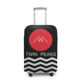 Чехол для чемодана 3D с принтом Твин Пикс , 86% полиэфир, 14% спандекс | двустороннее нанесение принта, прорези для ручек и колес | twin peaks | арт | надпись | полосы | сериал | текстура | фильмы