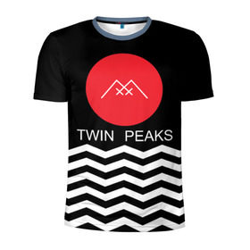 Мужская футболка 3D спортивная с принтом Твин Пикс , 100% полиэстер с улучшенными характеристиками | приталенный силуэт, круглая горловина, широкие плечи, сужается к линии бедра | twin peaks | арт | надпись | полосы | сериал | текстура | фильмы