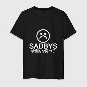 Мужская футболка хлопок с принтом Sad Boys (Logo) , 100% хлопок | прямой крой, круглый вырез горловины, длина до линии бедер, слегка спущенное плечо. | Тематика изображения на принте: boy | boys | logo | sad