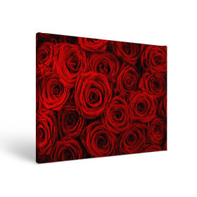 Холст прямоугольный с принтом Красные розы , 100% ПВХ |  | букет | красный | розы | цветы