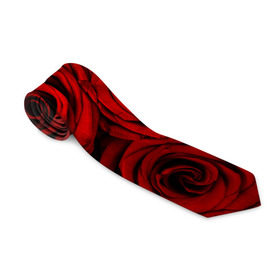 Галстук 3D с принтом Красные розы , 100% полиэстер | Длина 148 см; Плотность 150-180 г/м2 | Тематика изображения на принте: букет | красный | розы | цветы