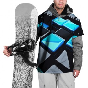 Накидка на куртку 3D с принтом Абстрактные кубы , 100% полиэстер |  | Тематика изображения на принте: 