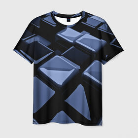 Мужская футболка 3D с принтом Стильная абстракция , 100% полиэфир | прямой крой, круглый вырез горловины, длина до линии бедер | abstraction | geometry | абстракция | геометрия | кубики | кубы | фигуры