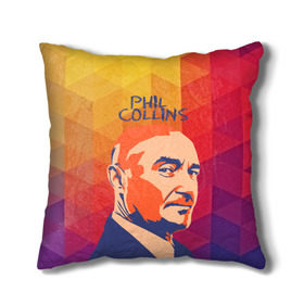 Подушка 3D с принтом Phil Collins , наволочка – 100% полиэстер, наполнитель – холлофайбер (легкий наполнитель, не вызывает аллергию). | состоит из подушки и наволочки. Наволочка на молнии, легко снимается для стирки | phil collins | актер | альтернатива | британский певец | музыкант | рок