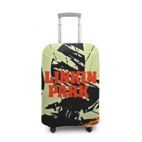 Чехол для чемодана 3D с принтом linkin park , 86% полиэфир, 14% спандекс | двустороннее нанесение принта, прорези для ручек и колес | 