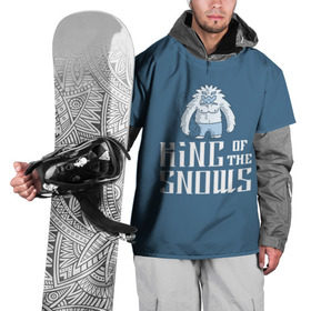 Накидка на куртку 3D с принтом Король снегов , 100% полиэстер |  | Тематика изображения на принте: king of the snow | snowboard | король снегов | снежный человек | сноуборд