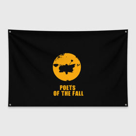 Флаг-баннер с принтом poets of the fall , 100% полиэстер | размер 67 х 109 см, плотность ткани — 95 г/м2; по краям флага есть четыре люверса для крепления | poets of the fall | rock | альтернатива | музыка | поэты | рок | фины