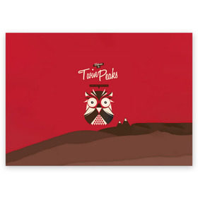 Поздравительная открытка с принтом Добро пожаловать в Twin Peaks , 100% бумага | плотность бумаги 280 г/м2, матовая, на обратной стороне линовка и место для марки
 | дьявол | крафт | плакат | ретро | сова | твин пикс