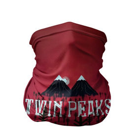 Бандана-труба 3D с принтом Лес Twin Peaks , 100% полиэстер, ткань с особыми свойствами — Activecool | плотность 150‒180 г/м2; хорошо тянется, но сохраняет форму | горы | надпись | ретро | твин пикс