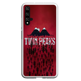 Чехол для Honor 20 с принтом Лес Twin Peaks , Силикон | Область печати: задняя сторона чехла, без боковых панелей | горы | надпись | ретро | твин пикс