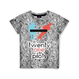 Детская футболка 3D с принтом TOP , 100% гипоаллергенный полиэфир | прямой крой, круглый вырез горловины, длина до линии бедер, чуть спущенное плечо, ткань немного тянется | rock | t.o.p. | top | twenty one pilots | рок