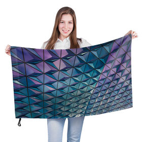 Флаг 3D с принтом Текстура Polygonal , 100% полиэстер | плотность ткани — 95 г/м2, размер — 67 х 109 см. Принт наносится с одной стороны | polygon | абстракция | текстура