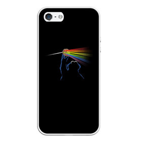 Чехол для iPhone 5/5S матовый с принтом Pink Floyd Cookie Monster , Силикон | Область печати: задняя сторона чехла, без боковых панелей | монстр | печеньки | улица сезам