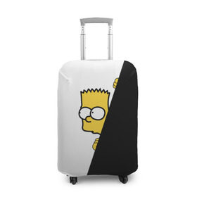 Чехол для чемодана 3D с принтом Барт , 86% полиэфир, 14% спандекс | двустороннее нанесение принта, прорези для ручек и колес | барт | гомер | симпсоны