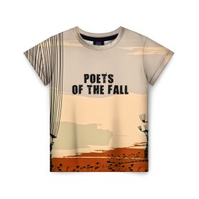 Детская футболка 3D с принтом poets of the fall , 100% гипоаллергенный полиэфир | прямой крой, круглый вырез горловины, длина до линии бедер, чуть спущенное плечо, ткань немного тянется | Тематика изображения на принте: poets of the fall | rock | альтернатива | музыка | поэты | рок | фины