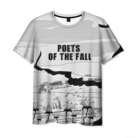 Мужская футболка 3D с принтом Poets of the fall , 100% полиэфир | прямой крой, круглый вырез горловины, длина до линии бедер | Тематика изображения на принте: poets of the fall | rock | альтернатива | музыка | поэты | рок | фины