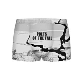 Мужские трусы 3D с принтом Poets of the fall , 50% хлопок, 50% полиэстер | классическая посадка, на поясе мягкая тканевая резинка | Тематика изображения на принте: poets of the fall | rock | альтернатива | музыка | поэты | рок | фины