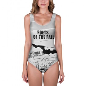 Купальник-боди 3D с принтом Poets of the fall , 82% полиэстер, 18% эластан | Круглая горловина, круглый вырез на спине | Тематика изображения на принте: poets of the fall | rock | альтернатива | музыка | поэты | рок | фины