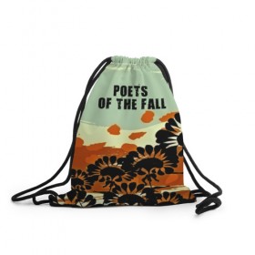Рюкзак-мешок 3D с принтом Poets of the fall , 100% полиэстер | плотность ткани — 200 г/м2, размер — 35 х 45 см; лямки — толстые шнурки, застежка на шнуровке, без карманов и подкладки | rock | альтернатива | музыка | поэты