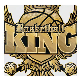 Магнитный плакат 3Х3 с принтом Король баскетбола , Полимерный материал с магнитным слоем | 9 деталей размером 9*9 см | basketball | king | lebron james | nba | sport | баскетбол | баскетболист | король | корона | нба | орел | спорт