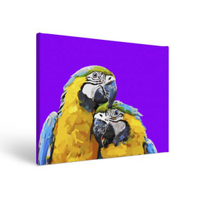 Холст прямоугольный с принтом Попугайчики , 100% ПВХ |  | bird | животные | попугайчики | птицы | текстуры