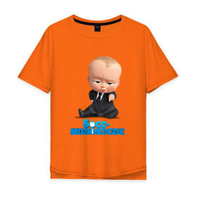 Мужская футболка хлопок Oversize с принтом Boss Baby , 100% хлопок | свободный крой, круглый ворот, “спинка” длиннее передней части | boss baby | босс | мультфильмы