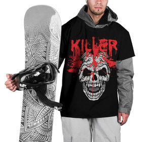 Накидка на куртку 3D с принтом Killer , 100% полиэстер |  | blood | dead | death | drops | fear | halloween | happy | holiday | killer | red | skull | splashes | брызги | капли | красный | кровь | мертвый | праздник | счастливый | хэллоуин | череп