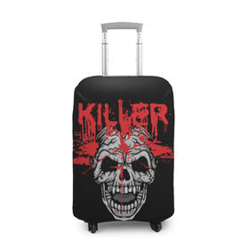 Чехол для чемодана 3D с принтом Killer , 86% полиэфир, 14% спандекс | двустороннее нанесение принта, прорези для ручек и колес | blood | dead | death | drops | fear | halloween | happy | holiday | killer | red | skull | splashes | брызги | капли | красный | кровь | мертвый | праздник | счастливый | хэллоуин | череп
