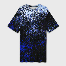Платье-футболка 3D с принтом Брызги красок(Cold style) ,  |  | abstraction | color | paint | spray | tie dye | абстракция | брызги красок | всплеск красок | капли красок | текстуры