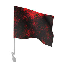 Флаг для автомобиля с принтом Брызги красок(red style) , 100% полиэстер | Размер: 30*21 см | abstraction | color | paint | spray | tie dye | абстракция | брызги красок | всплеск красок | капли красок | текстуры